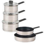 Russell Hobbs Pot and Pan Set Saucepans & Frying Pans Stainless Steel Induction