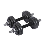 Endless 10kg Set Haltères en Fonte Réglable Parfait pour Musculation Fitness Haltérophilie Entraînement Maison Gym Noir