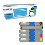Refresh Cartridges Full Set Pack 44469803/706/705/704 Toner Compatible With Oki