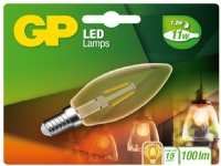 GP Lighting LED Candle Gold E14 2W (11W) Filament GP 080565