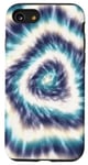 Coque pour iPhone SE (2020) / 7 / 8 Tie-Dye Bleu Spirale Tie-Dye Design Coloré Summer Vibes