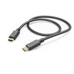 Hama Cable USB-C 1m (Cable USB C vers USB C, Cable de charge USB C Charge rapide, Cable idéal iPhone 15/15 Pro, Macbook Pro, iPad Pro/mini, Samsung S23/S22-2M) Noir