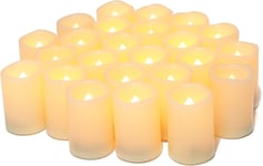 LED Flameless Flickering Votive Tea Lights Candle Battery Operated Set of 24 /