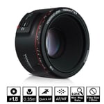Yongnuo Lens YN50mm F1.8 II AF MF Prime Auto Manual Focus Fixed for Canon DSLR