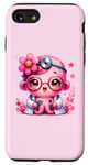 Coque pour iPhone SE (2020) / 7 / 8 Fond rose avec jolie pieuvre Docteur en rose