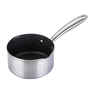 Petite Casserole à Lait Acier Inoxydable - 9cm, 700ml - Pour Chauffage Lait, Sauce, Café - Compatible Induction (petite Plaque)