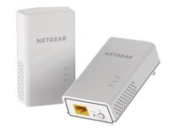 NETGEAR Powerline PL1000 - - kit d'adaptation pour courant porteur - - 1GbE, HomePlug AV (HPAV) 2.0 - Branchement mural (pack de 2)