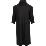 Merino Wide Turtleneck Dress - Black