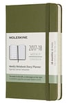 Moleskine WeeklyÂ Notebook Dairy/Planner JulyÂ 2017-December 2018Â -Â  Calendar Elm Green Pocket Weekly Notebook Diary 18 Months Hardcover