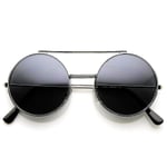 Limited Edition Color Flip-up Lens Round Circle Django Solglasögon_dxm（Black Smoke）