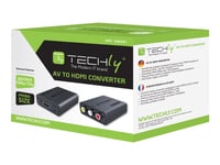 Techly - Videokort - Rca X 3 Hona Till Hdmi, Mikro-Usb Typ B Hona - Svart - Stöd För 1080P