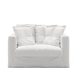 Le Grand Air Loveseat Klädsel Bomull, Vit