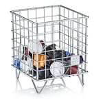 Barista & Co Coffee Pod Cage - Stainless Steel Large Capacity 80+ Coffee Capsule Holder - Electric Steel with Stamp Logo Coffee Pod Storage Compatible with Nespresso, Tassimo, Dolce Gusto Pods etc.