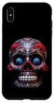 Coque pour iPhone XS Max Crâne en sucre Jour des morts Crâne Rouge et Noir Art