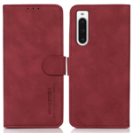 KHAZNEH Sony Xperia 10 V Plånboksfodral Textured Flip - Röd