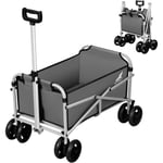 Rootz hopfällbar handkärra - Utility-vagn - Utomhusvagn - Kompakt och bärbar, terränghjul, hög lastkapacitet - 86cm x 93cm x 54cm