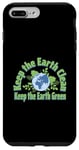 Coque pour iPhone 7 Plus/8 Plus T-shirt vert Keep the Earth Clean, Keep the Earth