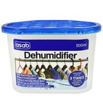 ASAB Scented Desiccant Dehumidifier for Home | Wardrobe Moisture Absorber | Damp Trap with Crystals | Portable Humidity Catcher | Anti Mould Wet Remover-Original 5 Pack, 8.5 x 15 x 8.5 cm