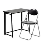 Deluxe Folding Wooden Desk and Chair Set