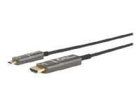 MicroConnect Premium - Video adapter - USB-C hann til HDMI hann - 20 m - svart - Active Optical Cable (AOC), 4K 60Hz støtte