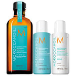 Moroccanoil Shampooing et Après Shampooing Réparateur 70ml avec Soin Original 100ml