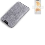 Felt case sleeve for Huawei Mate 50 Pro grey protection pouch