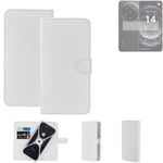 Protective cover for Xiaomi 14 Ultra Wallet Case white flipcover flipcase