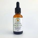 Organic Face Oil - Jojoba, Argan, Camellia, Rose Geranium, Natural Vitamin E