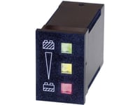 Bauser 3800/008.3.1.0.1.1.2-003 Batterimätare 824 - 24 V/Dc Grönt: = 24 V, Gult: &Lt  24 V = 22 V, Rött: &Lt  22 V