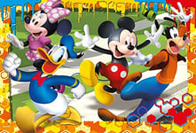 Lisciani, Puzzle pour enfants à partir de 7 ans, 250 pièces, 2 en 1 Double Face Recto / Verso avec le dos à colorier - Disney Mickey Mouse á la plage 48113
