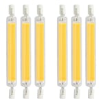 YDHNB 118mm R7S Ampoule LED, 20W Dimmable COB Filament Linéaire 360 Degrés J118 Lampe Projecteur 2000LM équivalent Ampoule Halogène 200W pour Applique Murale/Lampadaire,Natural White 6pcs,110V