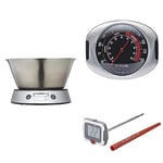 Bundle of Taylor Pro Digital Kitchen Food Scales, Tare Feature, 5 kg Capacity + Taylor Pro Oven Thermometer + Taylor Meat Thermometer Probe