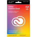 Adobe Creative Cloud - 12 kk -täysjäsenyys, opettajille ja opiskelijoille, aktivointikortti