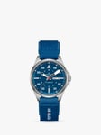 Hamilton H64655941 Men's Khaki Aviation Pilot Air-Glaciers Automatic Fabric Strap Watch, Blue