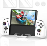 Switch Controller for Nintendo Switch/OLED, One-Piece Pro White 