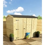 9 x 8 Pressure Treated High Eaves Reverse Apex Shed with Single Door