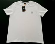 Hugo Boss Mens White Tales Square Logo T-Shirt Size UK XXL 44" Chest