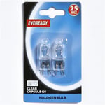 Halogen Capsule Bulb Energy Class E Halopin Oven Light Lamp Cooker Twin Pack 25W