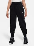Nike Older Girls Club Fitted Jogging Bottoms - Black, Black, Size Xs=6-8 Years