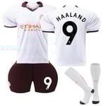 Manchester City fotbollströja barn nr 9 Haaland tröja vuxna 23-24 Away 23-24 Away 23-24 Away 26
