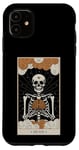 Coque pour iPhone 11 Funny Please Use Your Brain Tarot Card Squelette