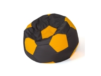 Sako taske pouffe Ball sort-gul XXL 140 cm
