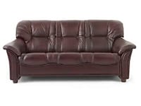 Möbelform Roma 3-sits soffa läder antik oxblod 196 cm