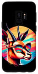 Coque pour Galaxy S9 Lunettes de soleil cool Tie Dye Gazelle Illustration Art graphique