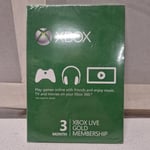Xbox 360 Live Gold Membership 3 Months - New & Sealed