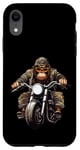 Coque pour iPhone XR singe moto / motard singe