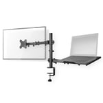 Nedis Desktop Monitor Hållare + Laptop Hållare - Bildskärmshållare för 15-32' skrivbord - Skärmrotationsvinkel