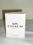 Coach New York Eau De Parfum 2ml Brand New