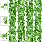 Boic Artificial Ivy Leaf Garland, 12 Strands 6.5 Ft Artificial Plant Leaves Greenery Hanging Vines Faux Fake Plants Indoor Outdoor for Wedding Party Table Garden Backdrop Arch Wall Decor