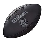 Wilson, American Football, Ballon de fooktbal Américain, NFL Jet Black, Cuir mixte, Noir, Pour joueurs récréatifs, Format officiel, WTF1846XB